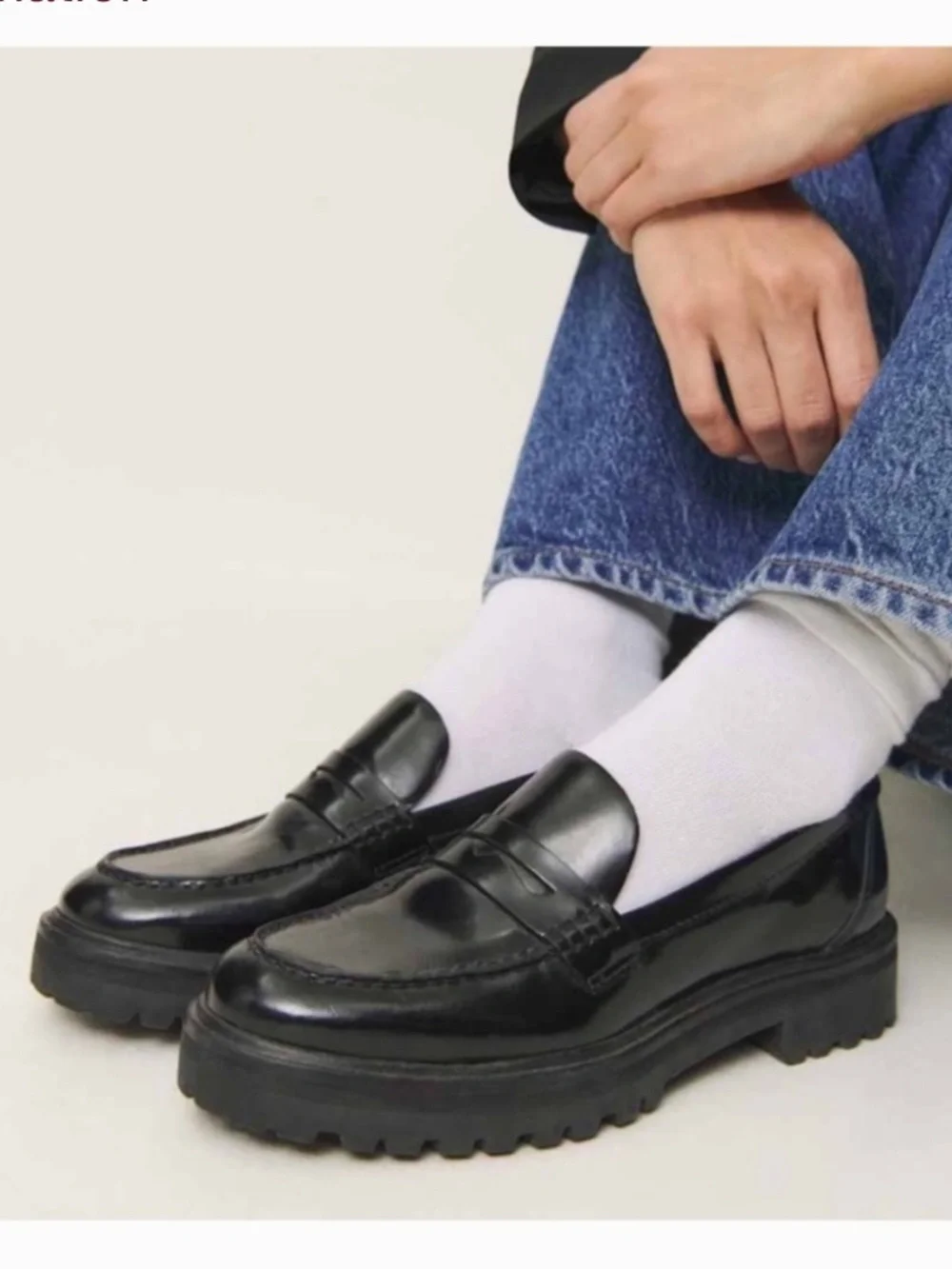Reformation Agathea Loafer Black